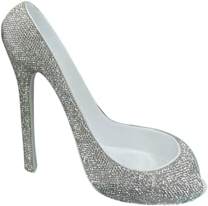Elegant Rhinestone High Heel Wine Rack - Shoe Design Wine Bottle Holder, Ideal for Bar Decor and Wine Storage