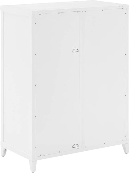 Crosley Furniture Milo Stackable Pantry Storage Cabinet with Shelves, Kitchen, Dining, or Laundry Room, White