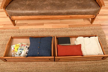 Kodiak Furniture Phoenix Futon in Barbados Finish, Full, Suede Peat