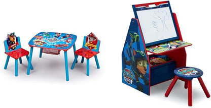Delta Children Kids Table and Chair Set with Storage (2 Chairs Included) - Ideal for Arts & Crafts & Kids Easel and Play Station – Ideal for Arts & Crafts