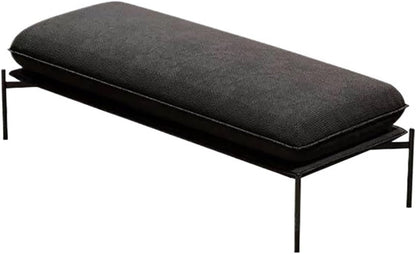 Modern Stainless Steel Bed end Stool Bedroom Resting Clothing Store Fabric Shoe Changing Entryway(Large)