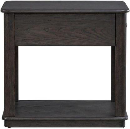 Pemberly Row 3 Piece Table Set, Rubberwood and Oak Veneers, Aged Oak Finish, Includes Cocktail Table with Lift Tops and Casters, 2 End Tables with Drawers, Antique Pewter Knobs, Living Room Furniture