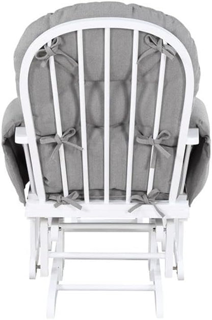 Suite Bebe Mason Glider & Ottoman, White/Oyster