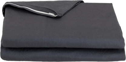FULI 100% Cotton Zippered Futon Cover, Shikibuton, Queen, Dark Gray | Japanese Futon Mattress Cover, Made in Japan, full zipper closure, breathable and absorbent, machine washable
