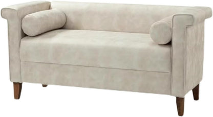 Modern Cloth End of Bed Bench for Bedroom,Upholstered Storage Ottoman with Arms Tufted Entryway Entryway(100 * 55 * 60cm)