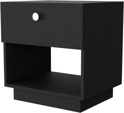 1 Drawer Nightstand, Storage Shelf,for Small Spaces