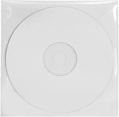 Maxtek 50 Pieces Clear Transparent CPP Plastic CD DVD Sleeves Envelope Holder, 100 Micron Thickness.