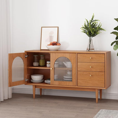 Entryway Cabinet Nordic Solid Wood Sideboard Modern Living Room Storage Cabinet Buffet Cabinet with Drawers for Hallway, Entrance, Living Room Sideboard Storage Cabinet(A)
