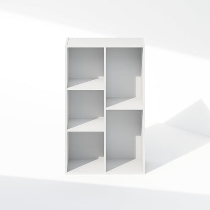 Furinno Reed Closet Organizers and Storage, 5-Cube Reversible Closet Shelves, Closet Organization Shelf, 9.4 x 19.5 x 31.5, for Bedroom, Closet, White