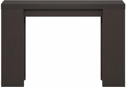 Furinno ARA 47-Inch Wide Entryway Table, Narrow Console Table, Dark Oak | Thick Frame Sofa Table with Shelf, Farmhouse Couch Table Behind Sofa, for Entrance, Hallway, Living Room