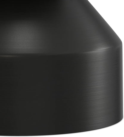 SIMPLIHOME Maxine Side Table - 18 inch Wide Genuine Marble Top Round Accent Table in Black/White, Modern End Table or Metal Table with Black Base for Living Room or Bedroom, Assembled