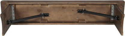 Flash Furniture Hercules 60x12 in Commercial Folding Bench, Rustic | Foldable Locking Legs, Farmhouse, Rustic