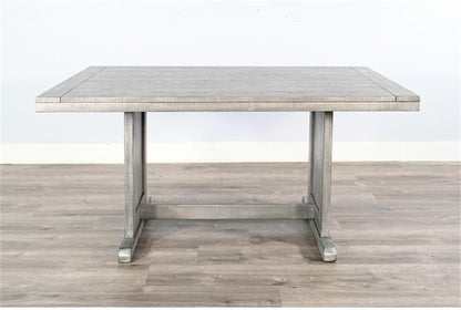 Pemberly Row Contemporary Wood Rectangular Dining Table, Gray Finish, 30''Hx60''Wx38''D, Sleek Minimalist Design, Sturdy Durable Construction, Modern Style Dining Room Table for Small Spaces