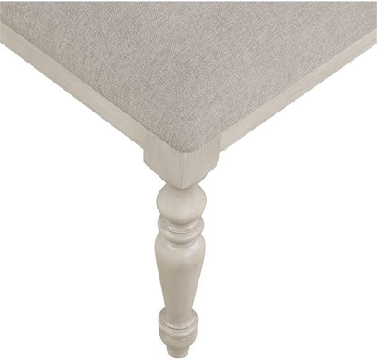 New Classic Furniture Jennifer Wood Elegant Bench, White