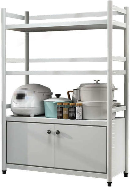 Tall Cabinet, Pantry Organizers and Storage, 32mm Thicker Steel Tube, Multi-Layer Storage, Cabinet with Microwave Shelf, Ideal for The Kitchen, Living Room(White,70 * 40 * 138cm)
