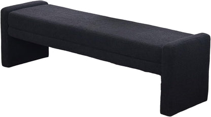Chifee & Vingol 66.9" W Modern Living Room Bench Upholstered Bedroom Benches End of Bed Bench for Entryway, Dining Room and Living Room,Black