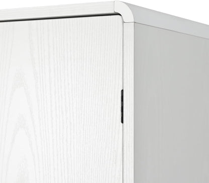 72" Tall Kitchen Pantry with Hidden Drawer, 8 Door Shelves & 3 Adjustable Shelves Farmhouse Cabinet, Versatile Cupboard for Kitchen, Dining & Bathroom (White)