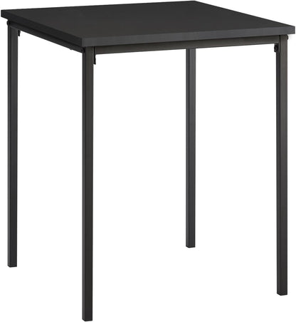 Monarch Specialties I 3827 Accent Table, 22" H, Side Table, End, Small, Nightstand, Square, Bedroom, Living Room, Black Laminate, Black Metal, Contemporary