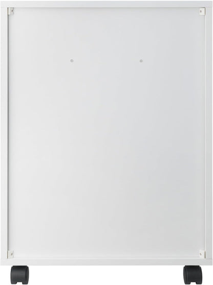 Winsome Halifax Mobile Storage Cabinet with 5 Drawers in White, Stylish & Functional Home Storage Cabinet for Filing, Kitchen Organization, Moveable Furniture for Office, Dorms, Apartments