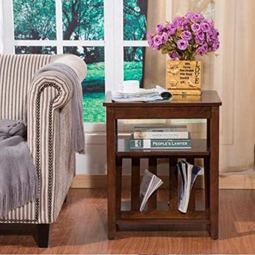 Telephone Table, American-Style,Telephone Table/Magazine Table,Sofa/Chair Side End Table,for Small Space,Corner Multi-Function Small Table(Color:Brown,Size:20.0714.1724.4