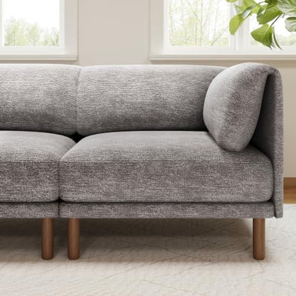 Cloud Sectional Couches for Living Room,Modular Sectional Sofa,Grey | V-Shaped Extra Deep 7 Seater,Mid Century Modern Oversized Sectional Couches with Solid Wood Leg,Large Sofa for Big Space