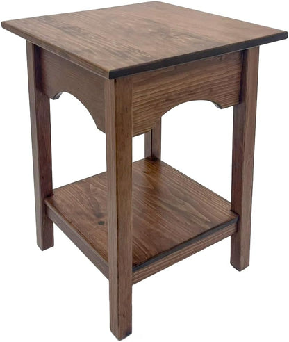 Peaceful Classics 2-Tier Side Table - Living Room Tables, Living Room Furniture, End Table and Night Stands for Bedside, Bedroom Side Table, Small End Tables with Shelf for Storage, (Special Walnut)