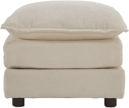 Fabric Ottomans Footrest to Combine with 2 Seater Sofa, 3 Seater Sofa and 4 Seater Sofa, Beige