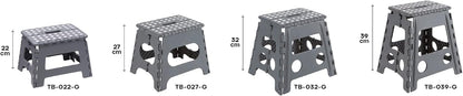 Arregui TB-027-G - Multi-purpose folding stool, 290 x 220 x 270mm, Grey.