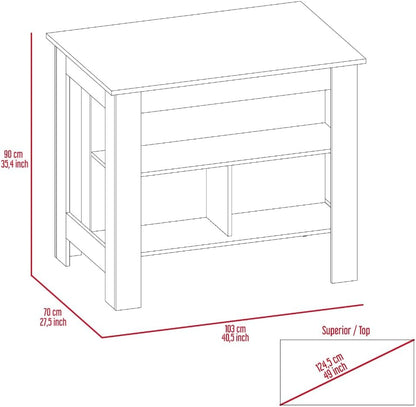 2-Piece Kitchen Set with Island and Pantry Cabinet | Includes 8 shelves and 2 drawers for organized storage