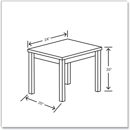 The Hon 80193LKI1 80000 Laminate Occasional End Table, Rectangular, 24w X 20d X 20h, Kingswood Walnut