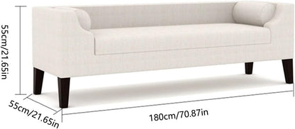Modern End of Bed Bench for Bedroom,Upholstered Storage Ottoman with Arms Tufted Entryway with for Living Room Entryway(Beige)