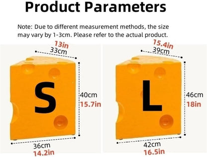 Coffee Table Cheese-Shaped Triangle Resin Side Table Multifunctional Sofa Stool Nightstand for Small Living Room Practical(Dark Yellow,L)