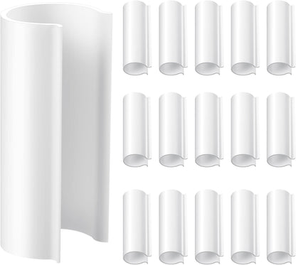 Jetec 16 Pcs PVC Pipe Clamps Greenhouses Strap Clips 2.4 Inches Long Summer PVC Water Pipe Clamps Strap Clips for Woodworking(for 1 Inch PVC Pipe,White)