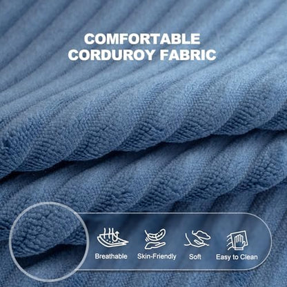 Giant Bean Bag Chair for Adults, Oversized Floor Lounge Chair with Armrests | Royal Blue, soft corduroy and resilient foam for living rooms, bedrooms, reading nooks, gaming rooms, movie nights, and pets