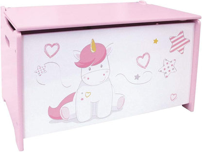 Fun House 713050 Unicorn Toy Box for Children from 3 Years White Pink