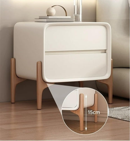 Modern Two-Drawer Bedside Table Free Installation Boudoir Storage Cabinet Stylish and Practical Bedside Storage All Occasion(Brown,40 cm)