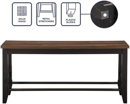 Steve Silver Company Bermuda Counter Bench, Gray