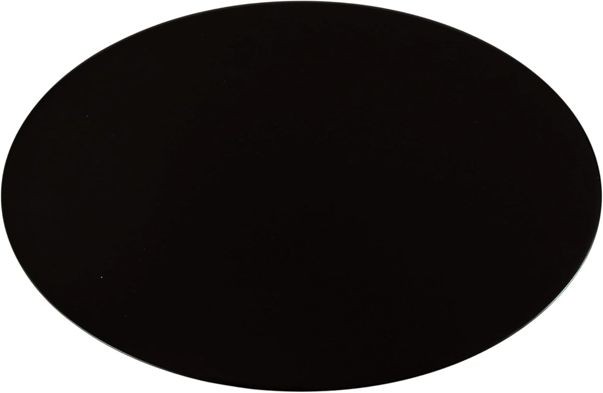 Kate and Laurel Natalli Modern Glam Metal Oval C-Table, 14 x 9 x 28, Black, Transitional Elegant Round C-Shaped Side Table for Use as Bedroom or Living Room Decor