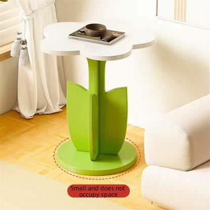 Flower Shaped Small Table - Decorative Side Coffee Table, Bedroom & Balcony (Pink)