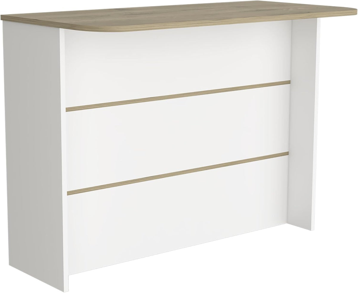 Kitchen Island with Two-Tier Storage Shelf and Workstation, White | Two-tier storage shelf and spacious workstation for efficient meal prep