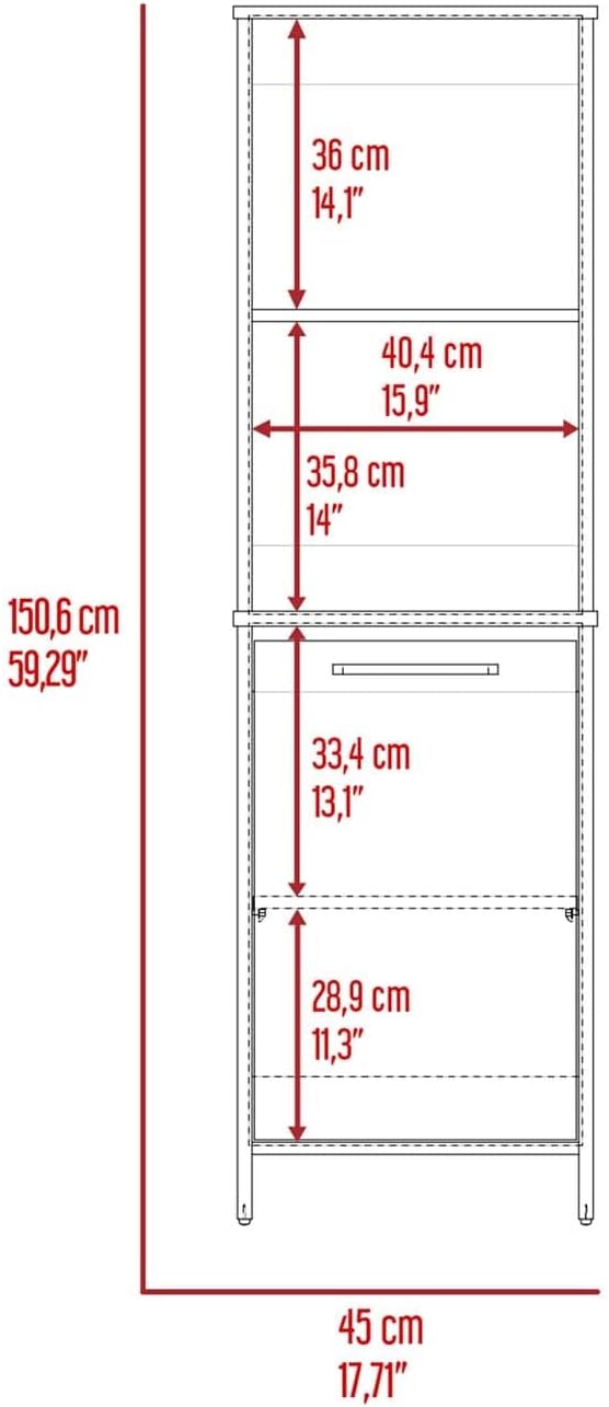 FM FURNITURE White Pantry Cabinet with Adjustable Shelves, Manufactured Wood, Tall Kitchen Pantry Storage Cabinet with Door