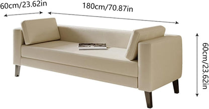 Modern Cloth Bedroom Bench for End of Bed, Modern Upholstered Ottoman Long Entryway for Bathroom Living Room Foyer Indoor Entryway(Beige)