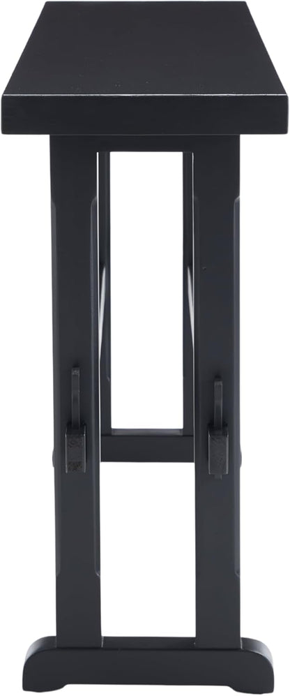 Narrow Entryway Table 59" Farmhouse Wood Long Skinny Console Table for Entryway Rustic Sofa Table for Living Room/Hallway/Reception/Bedroom, Black