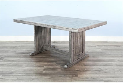 Pemberly Row Contemporary Wood Rectangular Dining Table, Gray Finish, 30''Hx60''Wx38''D, Sleek Minimalist Design, Sturdy Durable Construction, Modern Style Dining Room Table for Small Spaces