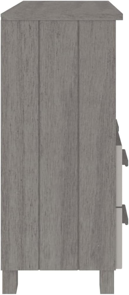 Light Grey Sideboard with Solid Pine Wood and MDF Construction, Modern Storage Cabinet for Living Room or Dining Room, Durable Furniture with Smooth Finish and Versatile