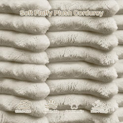 ONEMMLION 96" L-Shaped Cloud Couch Sofa with Chaise, Beige White