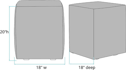 Howard Elliott Collection Universal Cube Ottoman with Cover, Multipurpose Padded Side Table, Footstool and Square Seating Ottoman for Living Room, Office or Bedroom, 18 x 18 x 20 Inch, Seascape Canyon