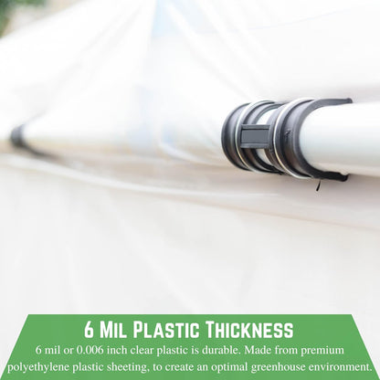 Farm Plastic Supply - Clear Greenhouse Plastic Sheeting - 6 mil - (20' x 75') - 4 Year UV Resistant Polyethylene Greenhouse Film, Hoop House Green House Cover for Gardening, Farming, Agriculture