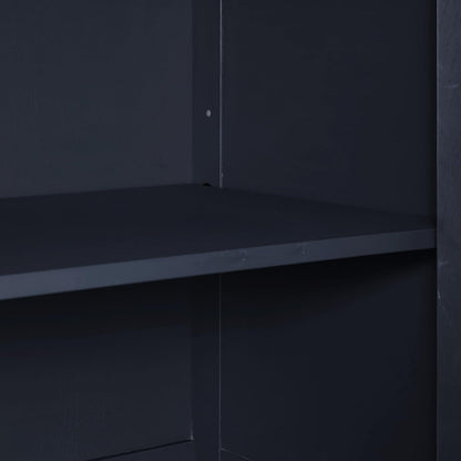 Crosley Furniture Seaside Coastal Pantry Storage Cabinet with Shelves, Kitchen, Dining, or Laundry Room, Distressed Navy