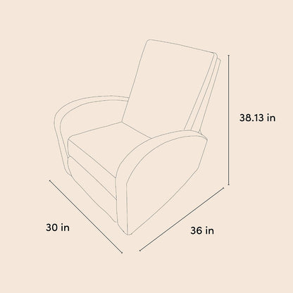 Storkcraft Santa Monica Power Recliner Swivel Glider (Ivory Boucle) – Effortless Electronic Power Recline, USB-A & USB-C Charger